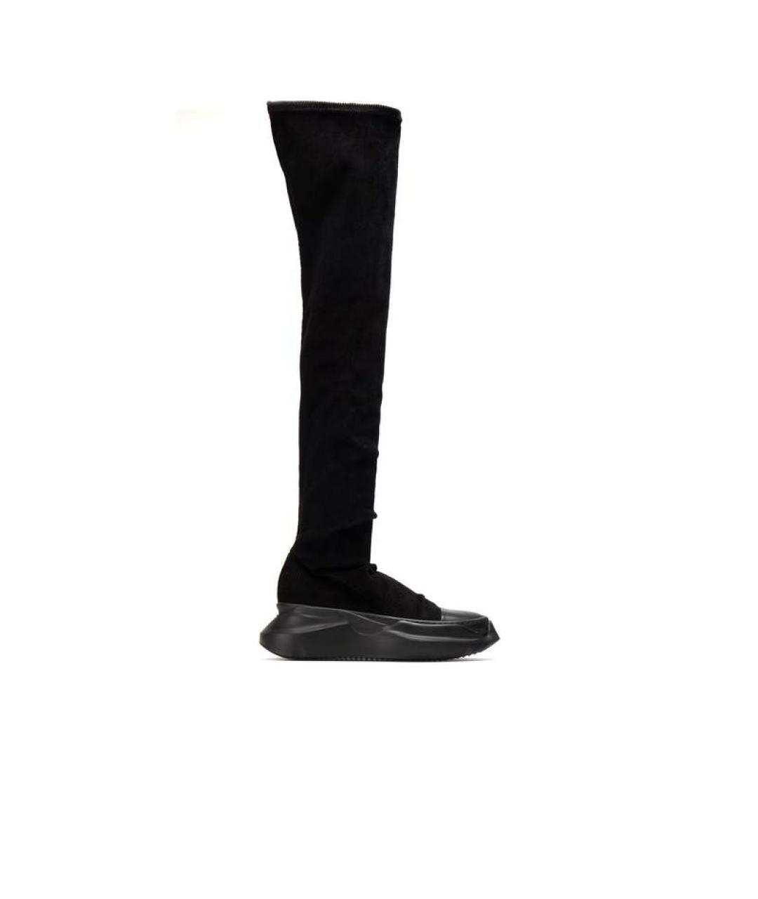 RICK OWENS DRKSHDW Черные текстильные ботфорты, фото 10