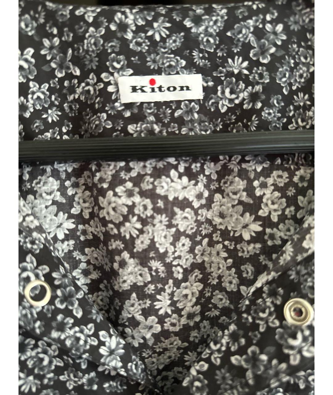 KITON Черная хлопковая кэжуал рубашка, фото 3
