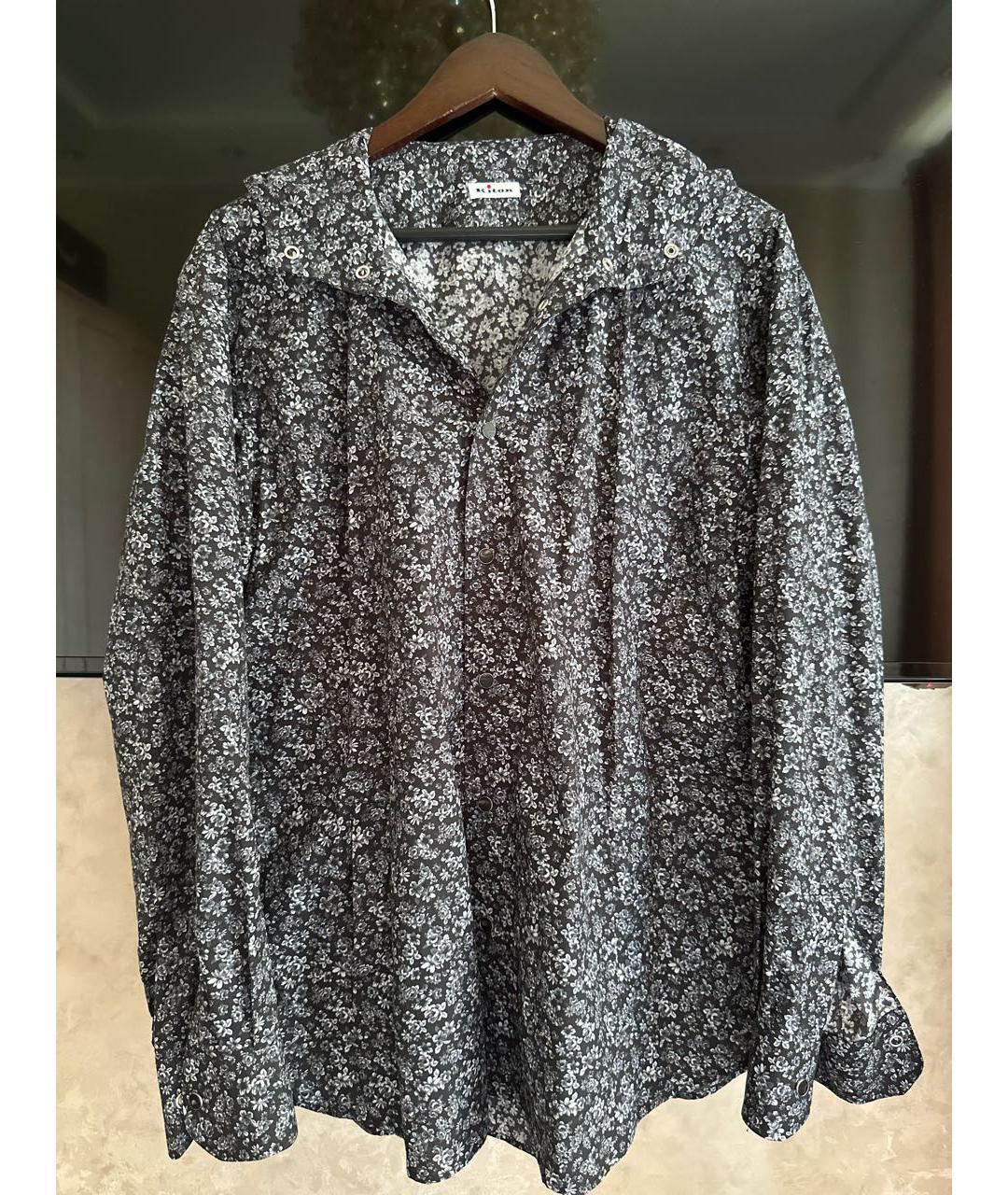 KITON Черная хлопковая кэжуал рубашка, фото 5
