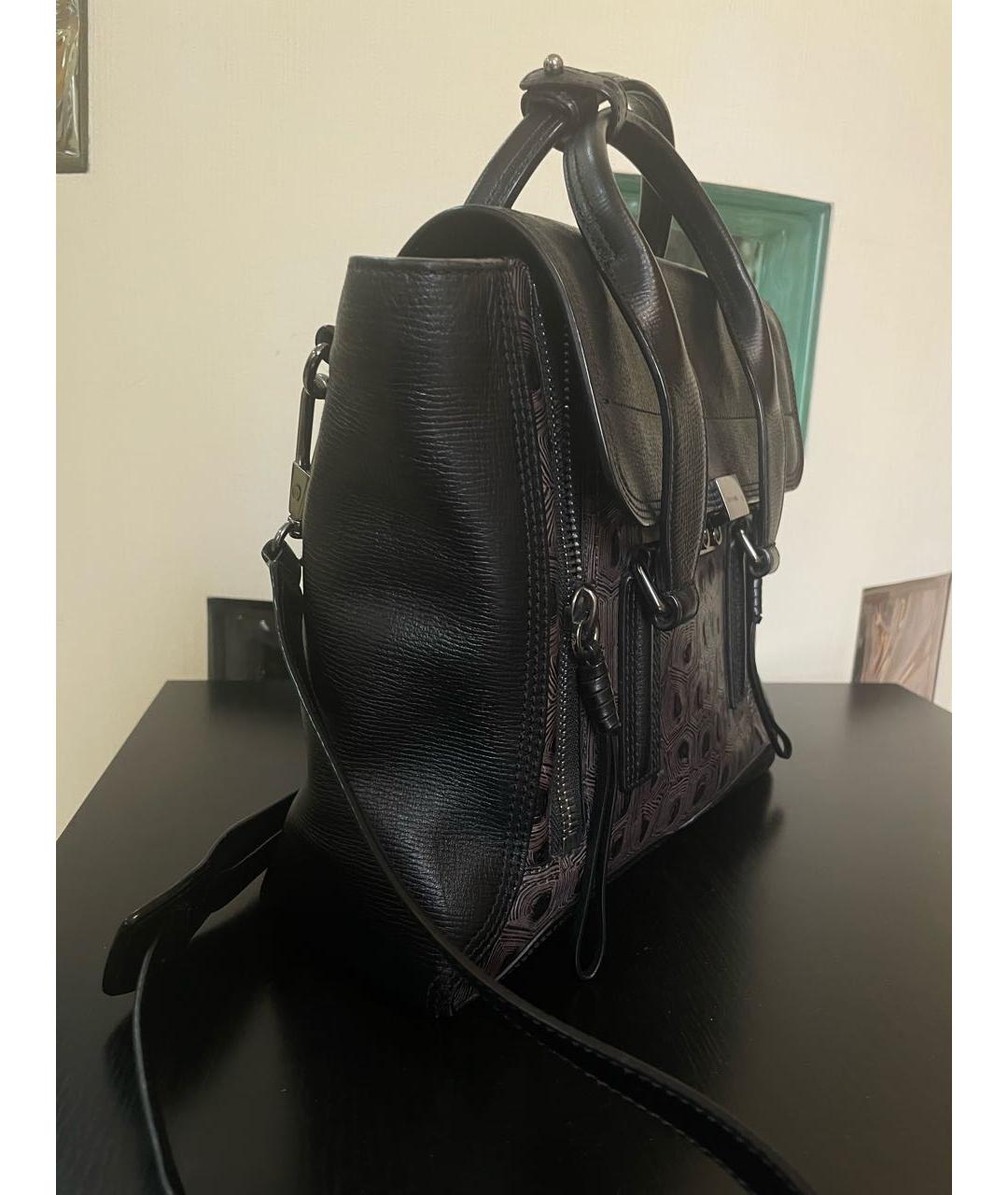 3.1 PHILLIP LIM Черная кожаная сумка тоут, фото 3