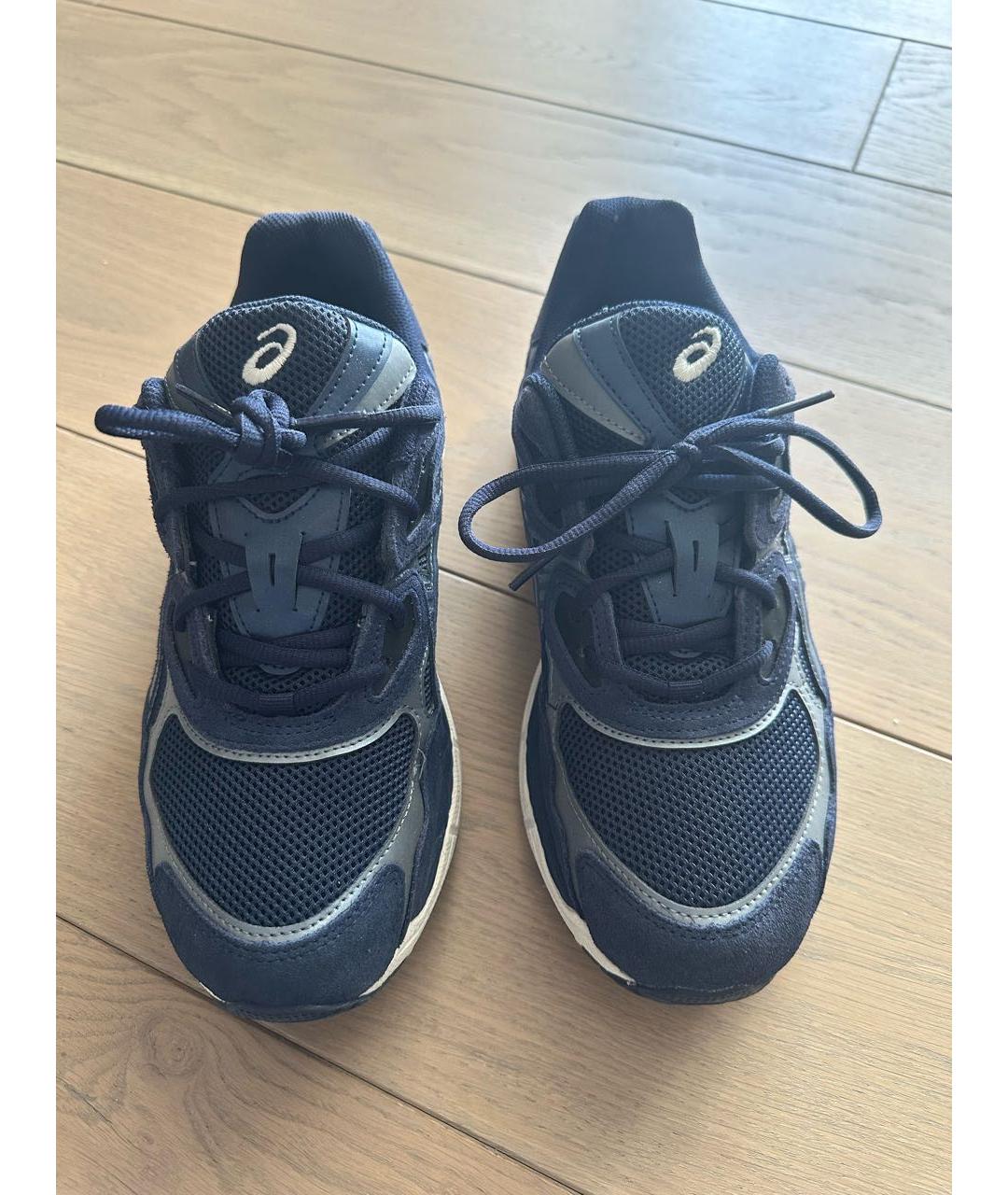 ASICS Темно-синие замшевые низкие кроссовки / кеды, фото 3