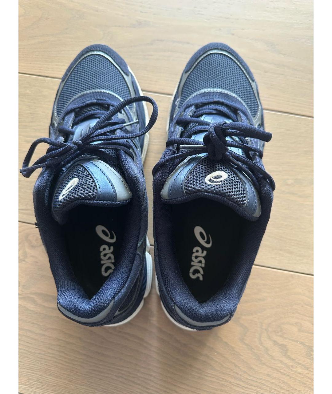 ASICS Темно-синие замшевые низкие кроссовки / кеды, фото 2