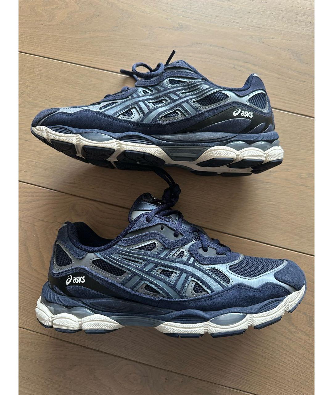 ASICS Темно-синие замшевые низкие кроссовки / кеды, фото 8