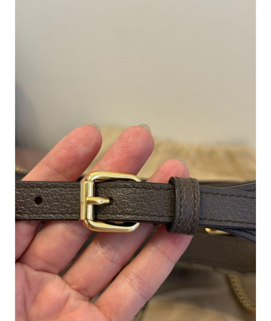 GUCCI Коричневая кожаная сумка с короткими ручками, фото 7