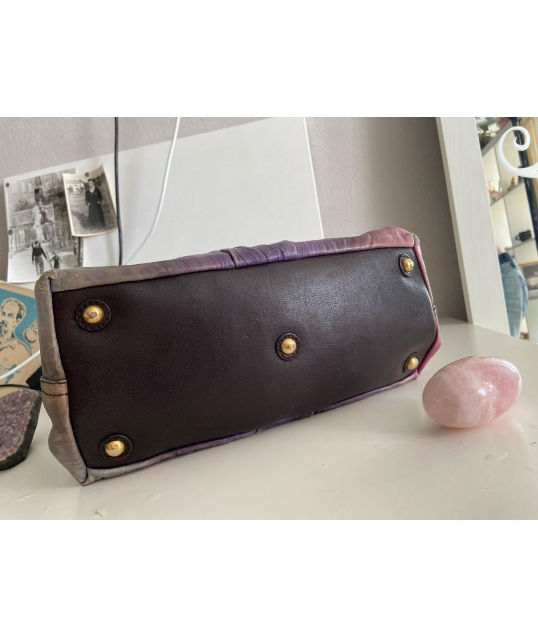 SAINT LAURENT Мульти кожаная сумка с короткими ручками, фото 8