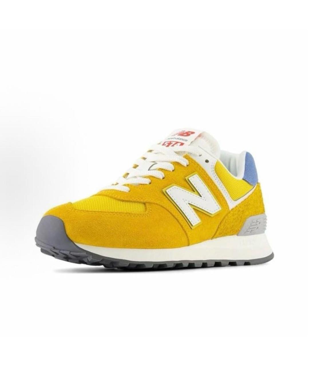 NEW BALANCE Оранжевое замшевые низкие кроссовки / кеды, фото 4