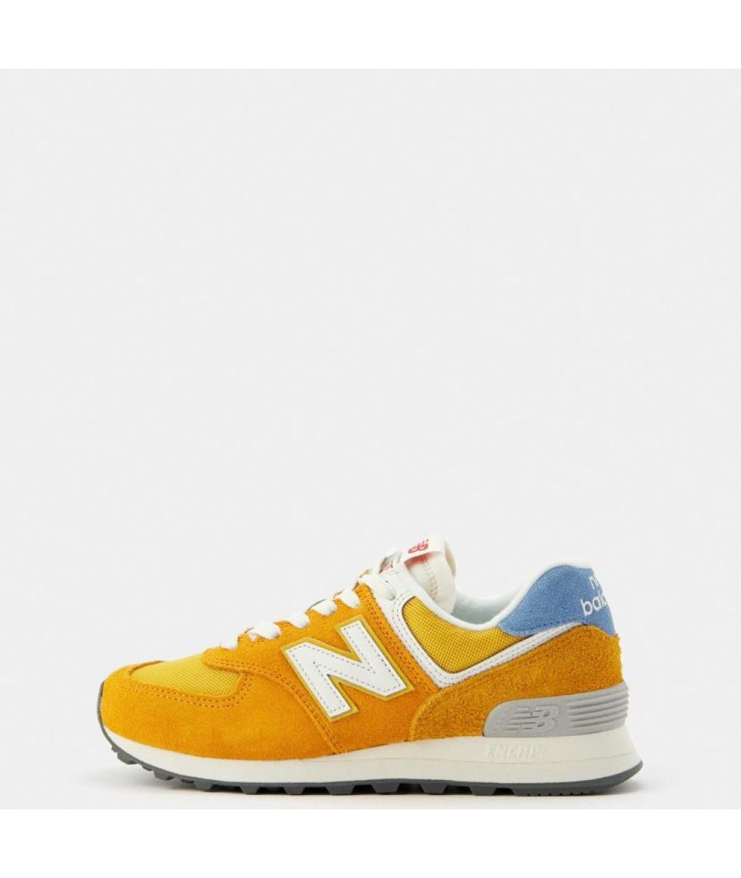 NEW BALANCE Оранжевое замшевые низкие кроссовки / кеды, фото 2