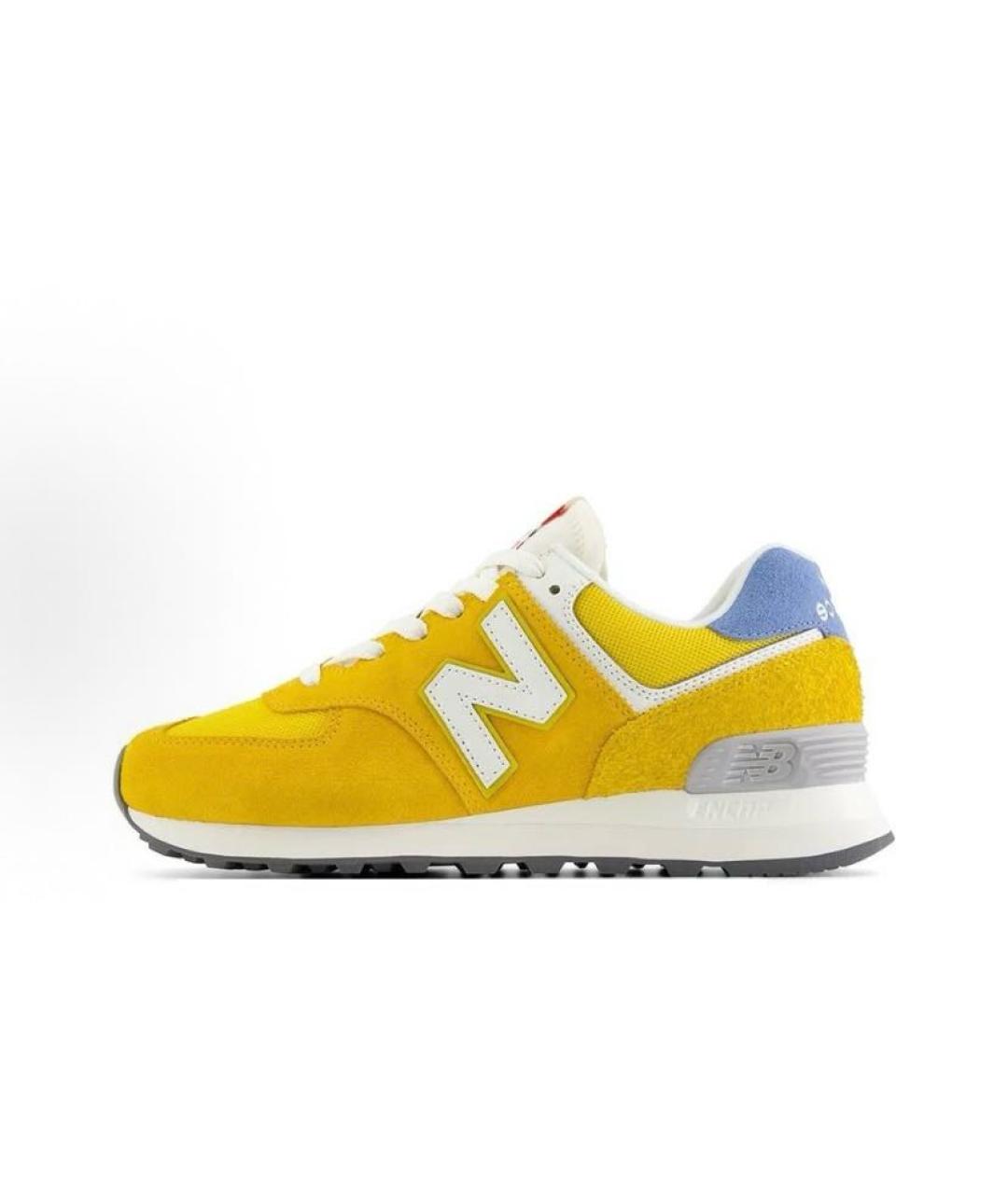 NEW BALANCE Оранжевое замшевые низкие кроссовки / кеды, фото 3