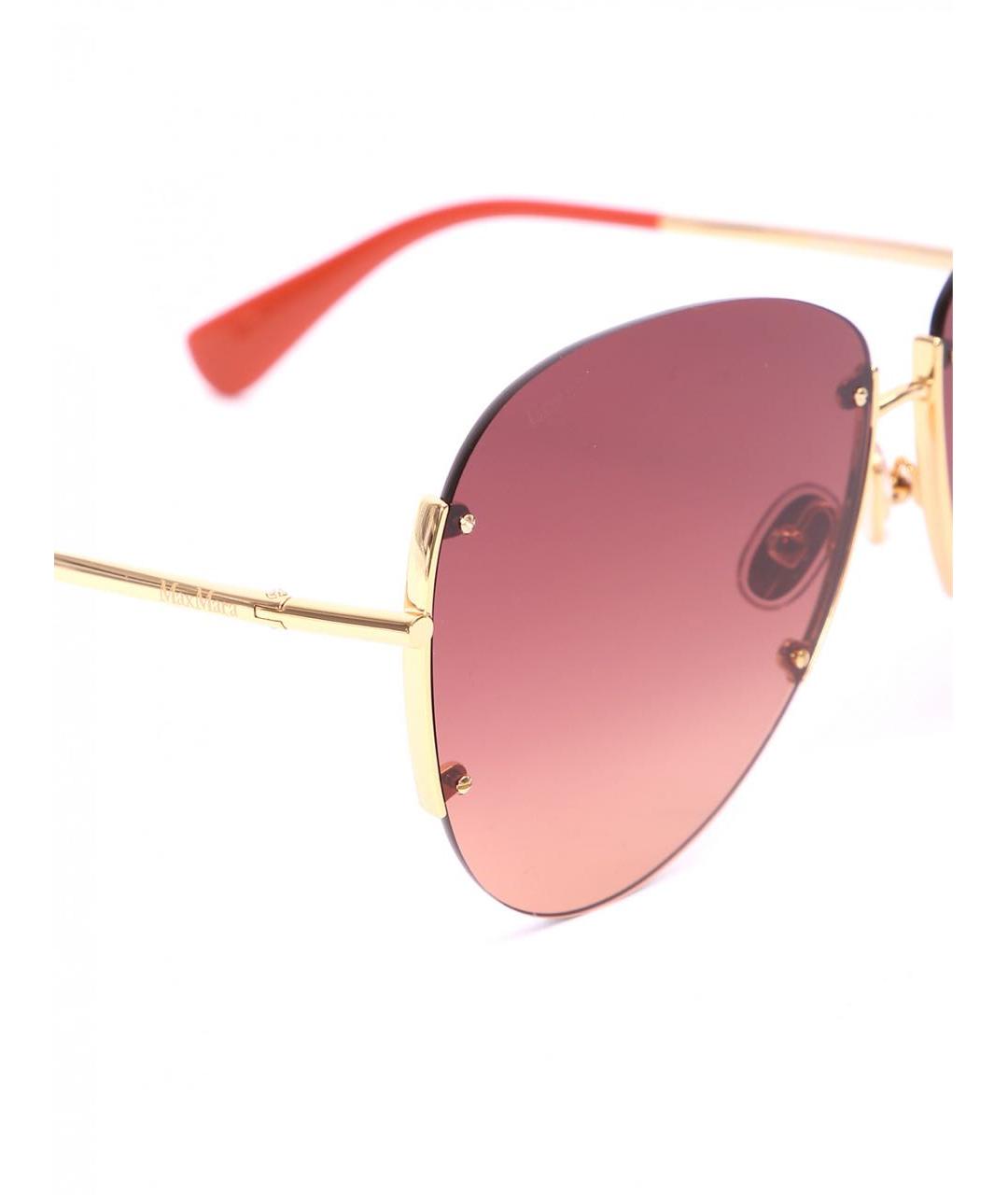 MAX MARA Золотые солнцезащитные очки, фото 3
