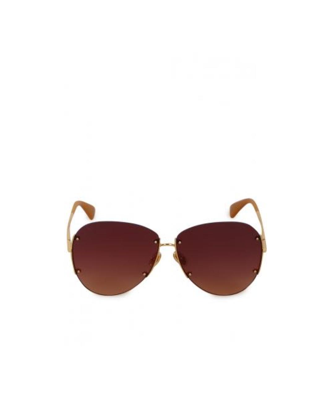 MAX MARA Золотые солнцезащитные очки, фото 7