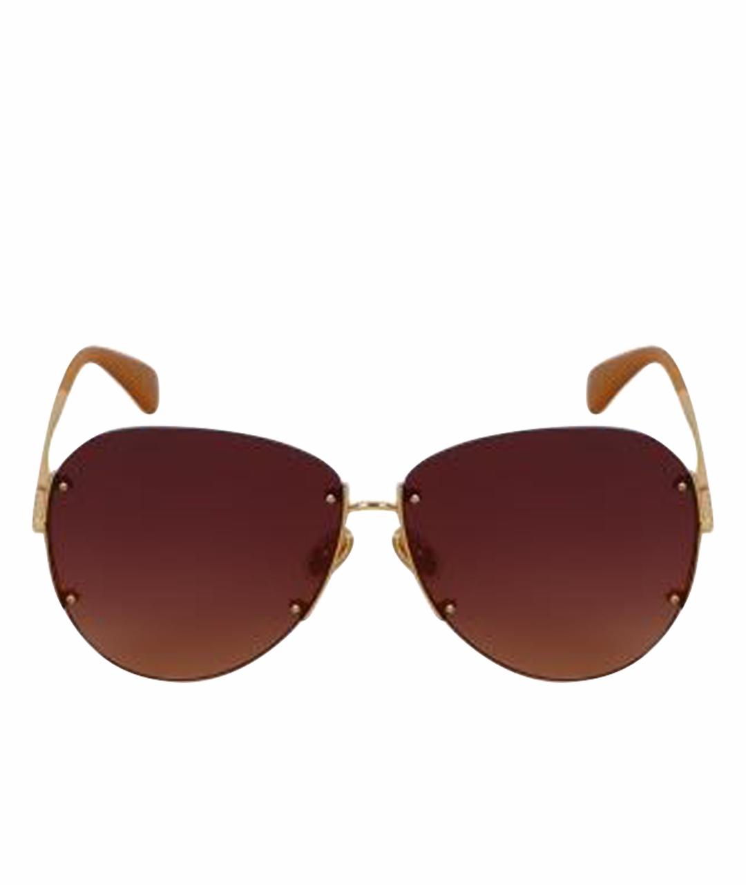 MAX MARA Золотые солнцезащитные очки, фото 1