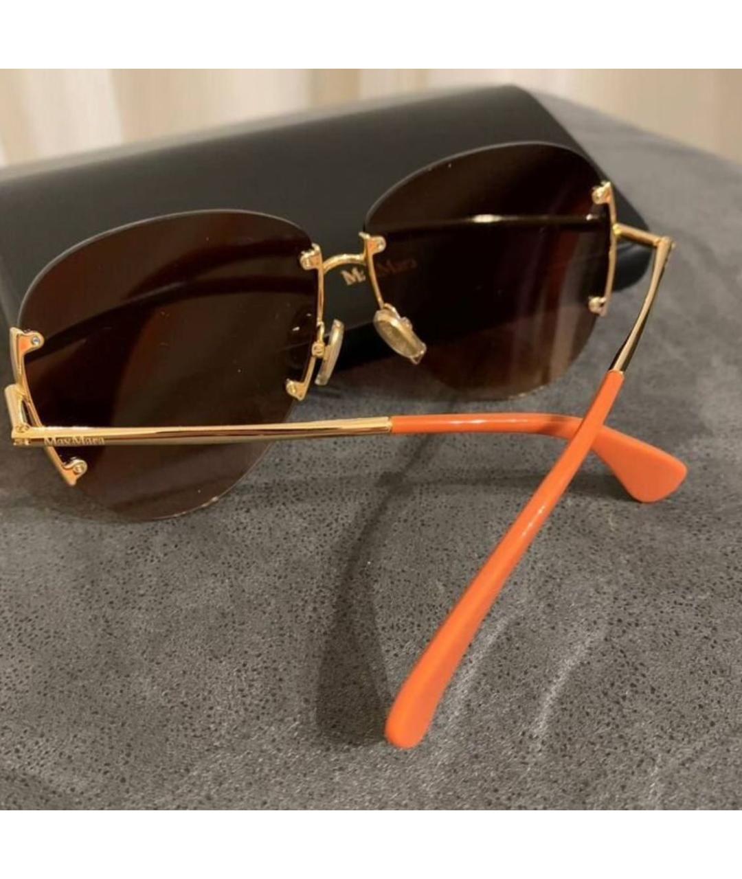 MAX MARA Золотые солнцезащитные очки, фото 5