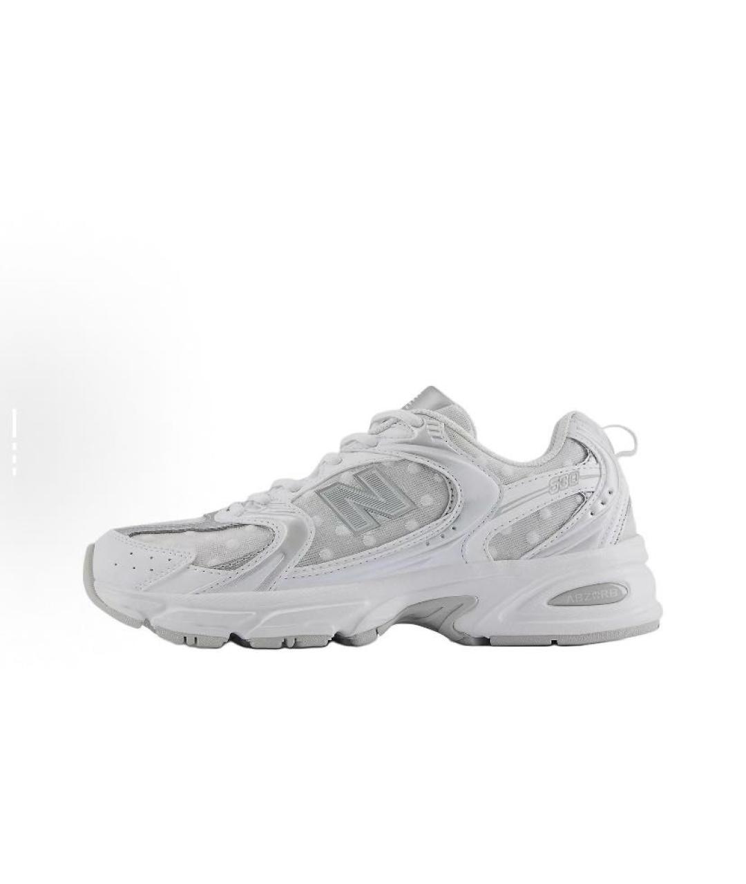 NEW BALANCE Белые текстильные низкие кроссовки / кеды, фото 3