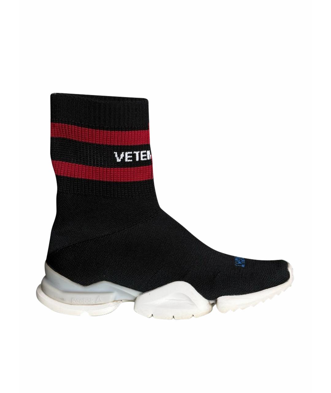VETEMENTS Черные текстильные кроссовки, фото 1