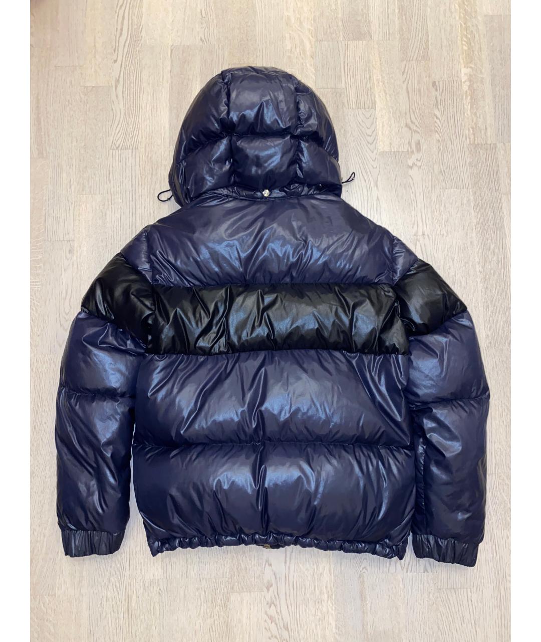 MONCLER Темно-синий пуховик, фото 2