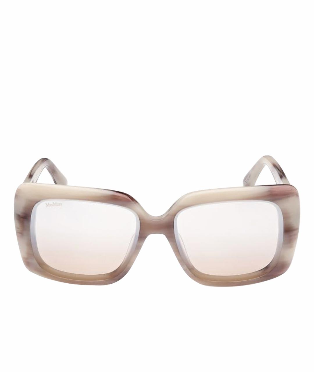 MAX MARA Бежевые пластиковые солнцезащитные очки, фото 1