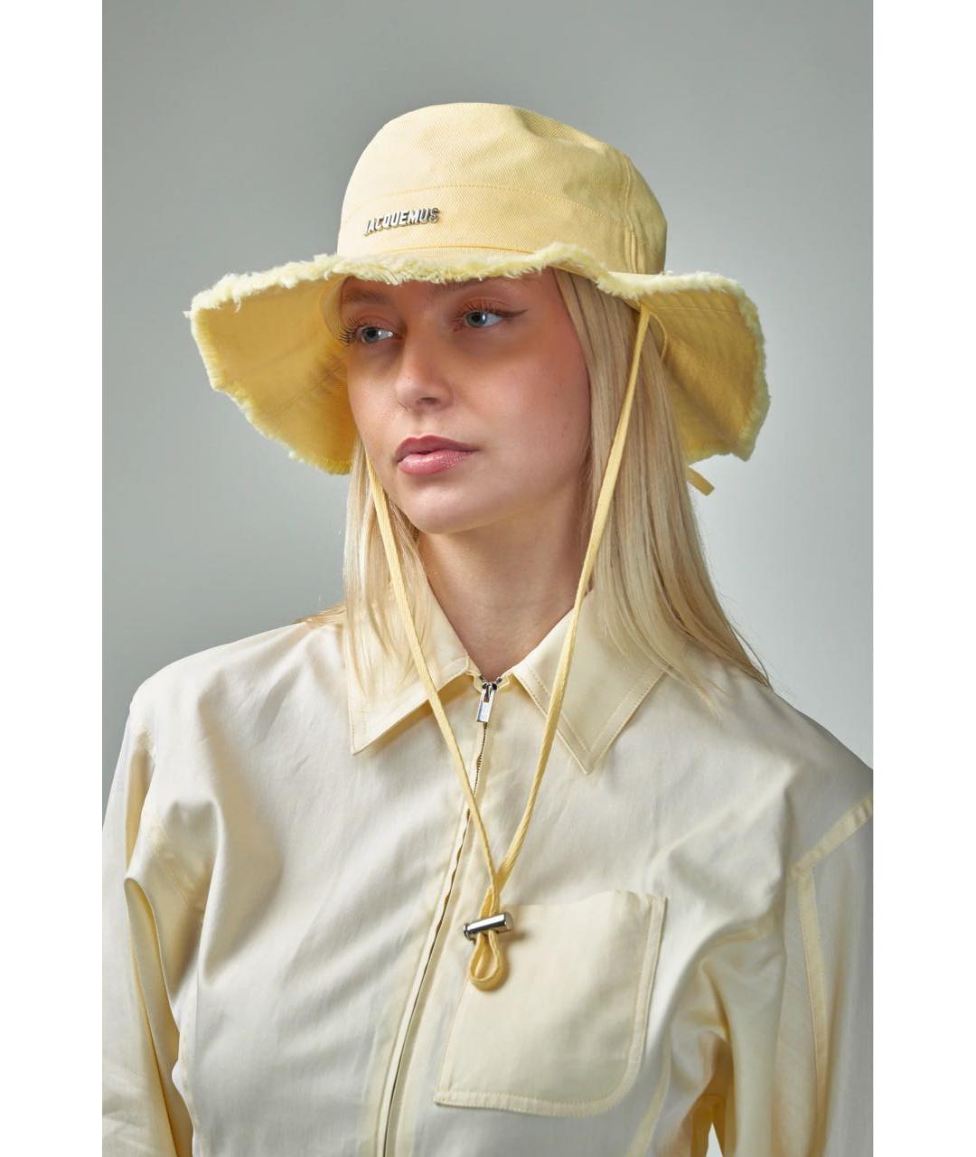 JACQUEMUS Желтая хлопковая панама, фото 3