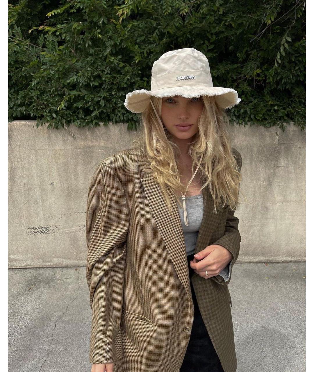 JACQUEMUS Бежевая хлопковая панама, фото 3