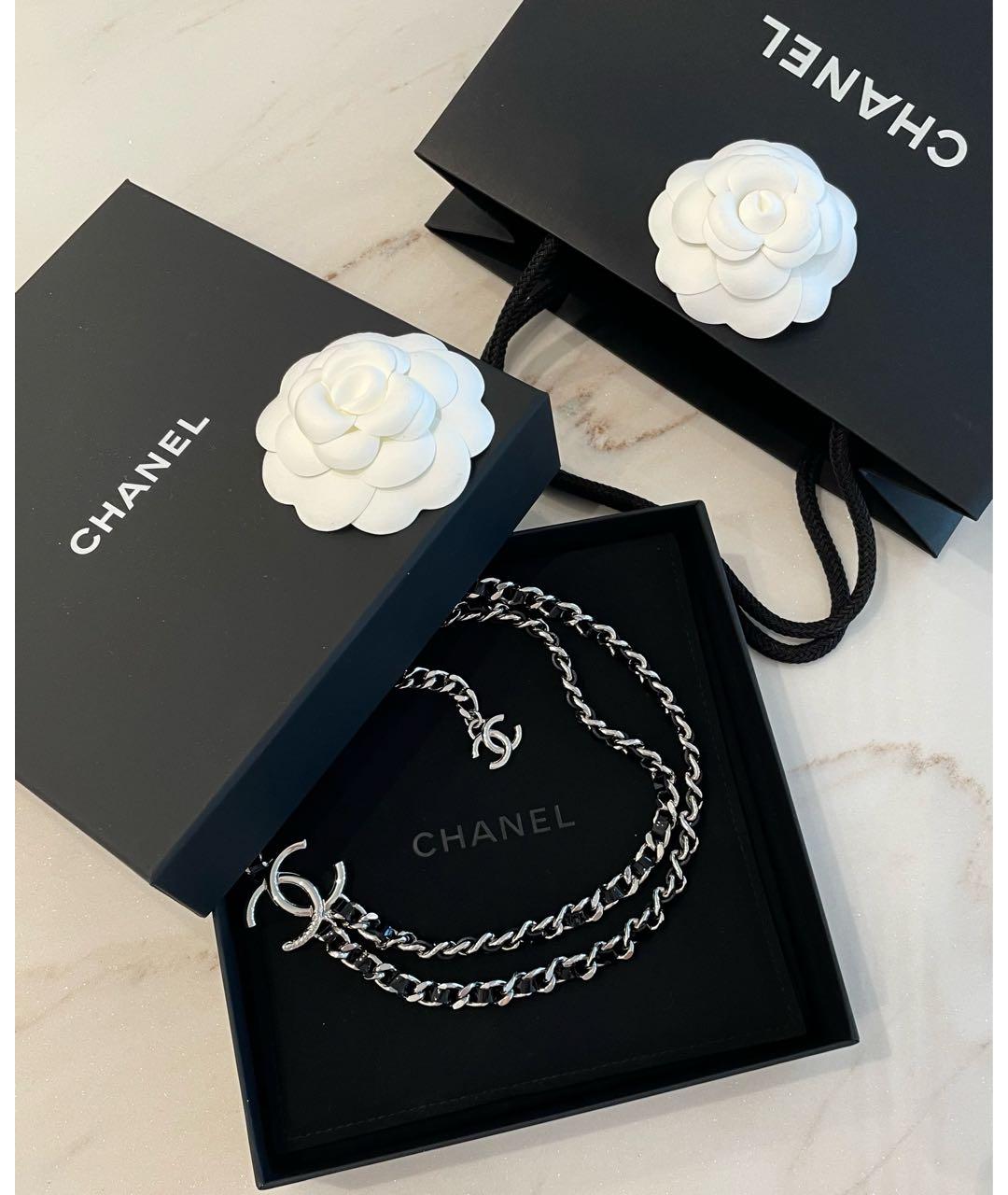 CHANEL Серебряное металлическое колье, фото 6