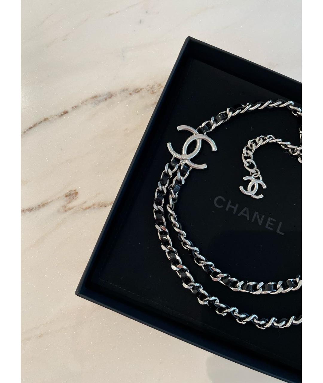 CHANEL Серебряное металлическое колье, фото 3