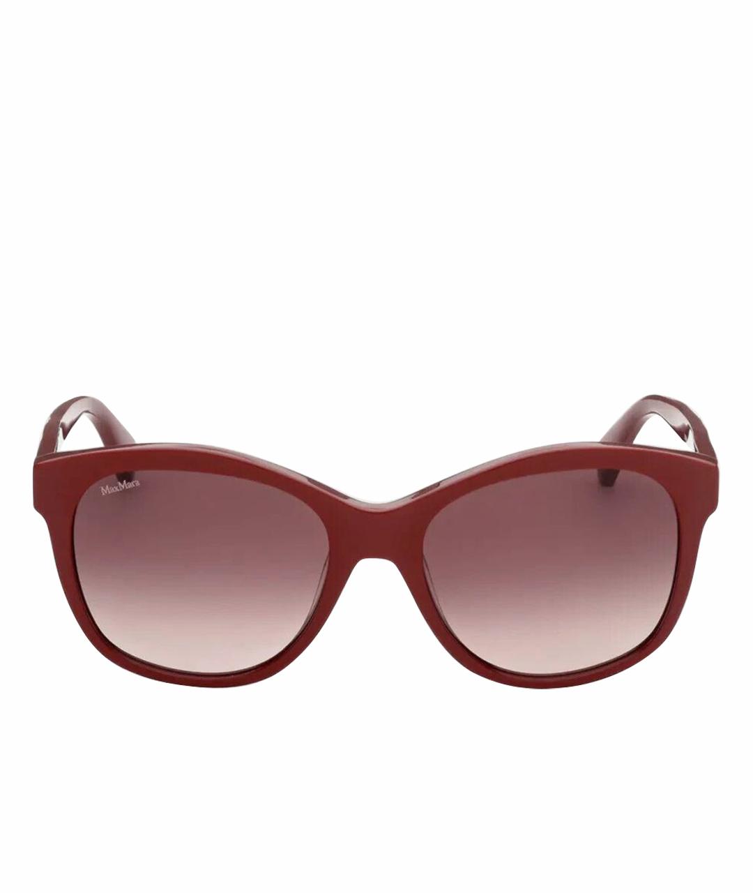 MAX MARA Бордовые пластиковые солнцезащитные очки, фото 1