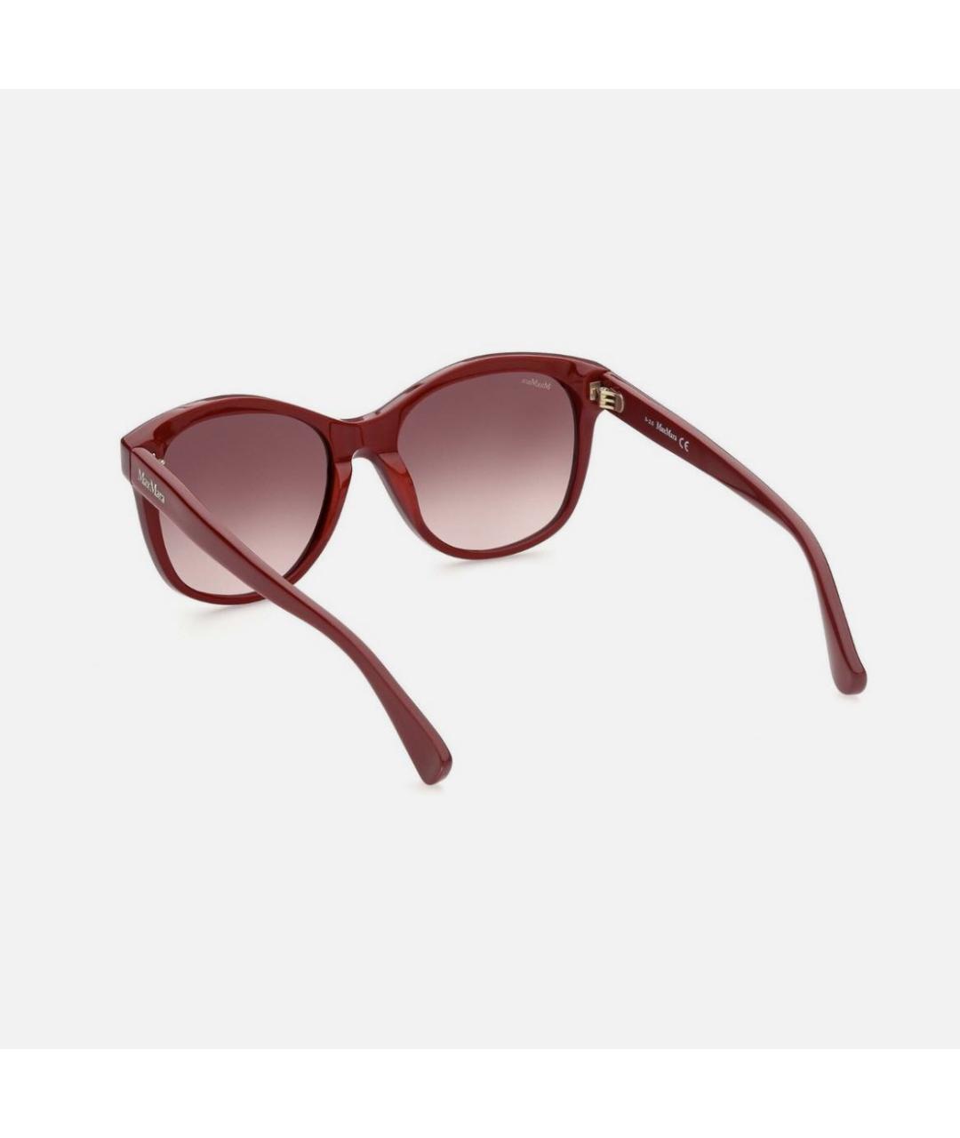 MAX MARA Бордовые пластиковые солнцезащитные очки, фото 5