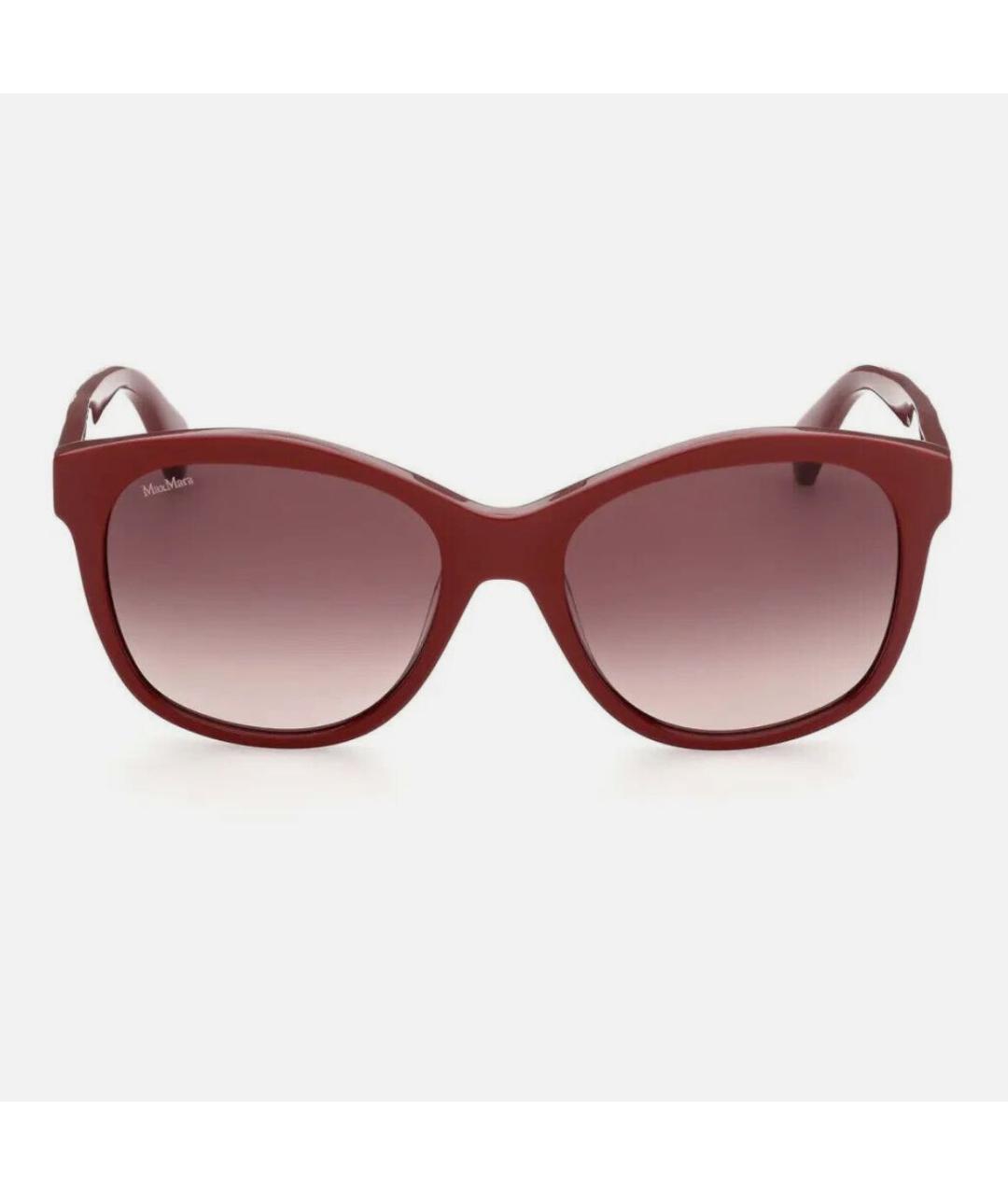 MAX MARA Бордовые пластиковые солнцезащитные очки, фото 6