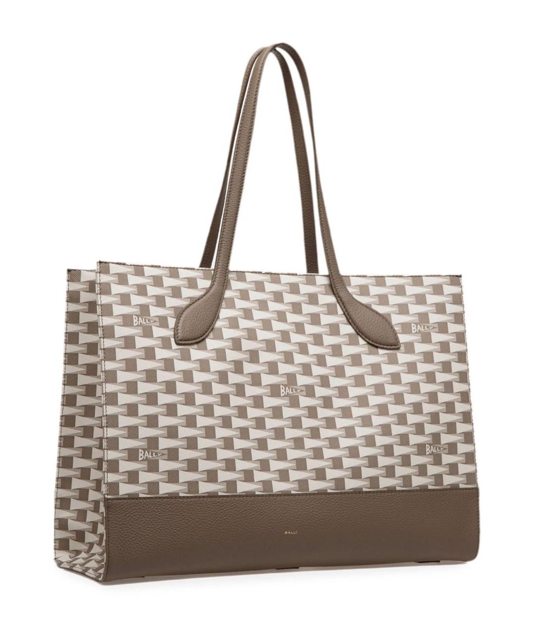 BALLY Коричневая кожаная сумка тоут, фото 3
