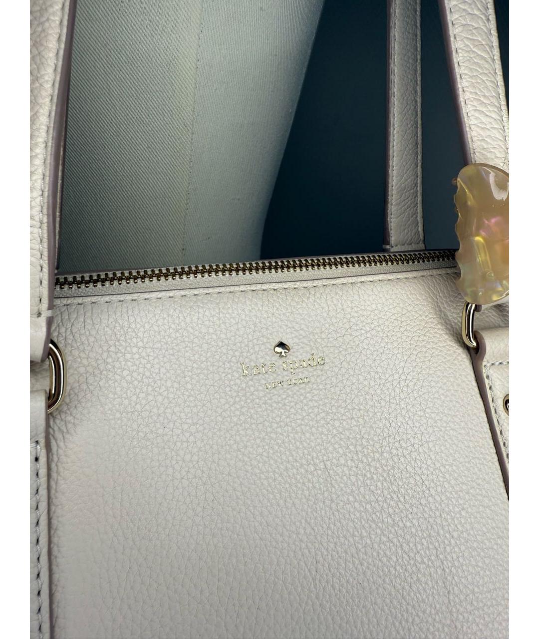 KATE SPADE Бежевая кожаная сумка тоут, фото 2
