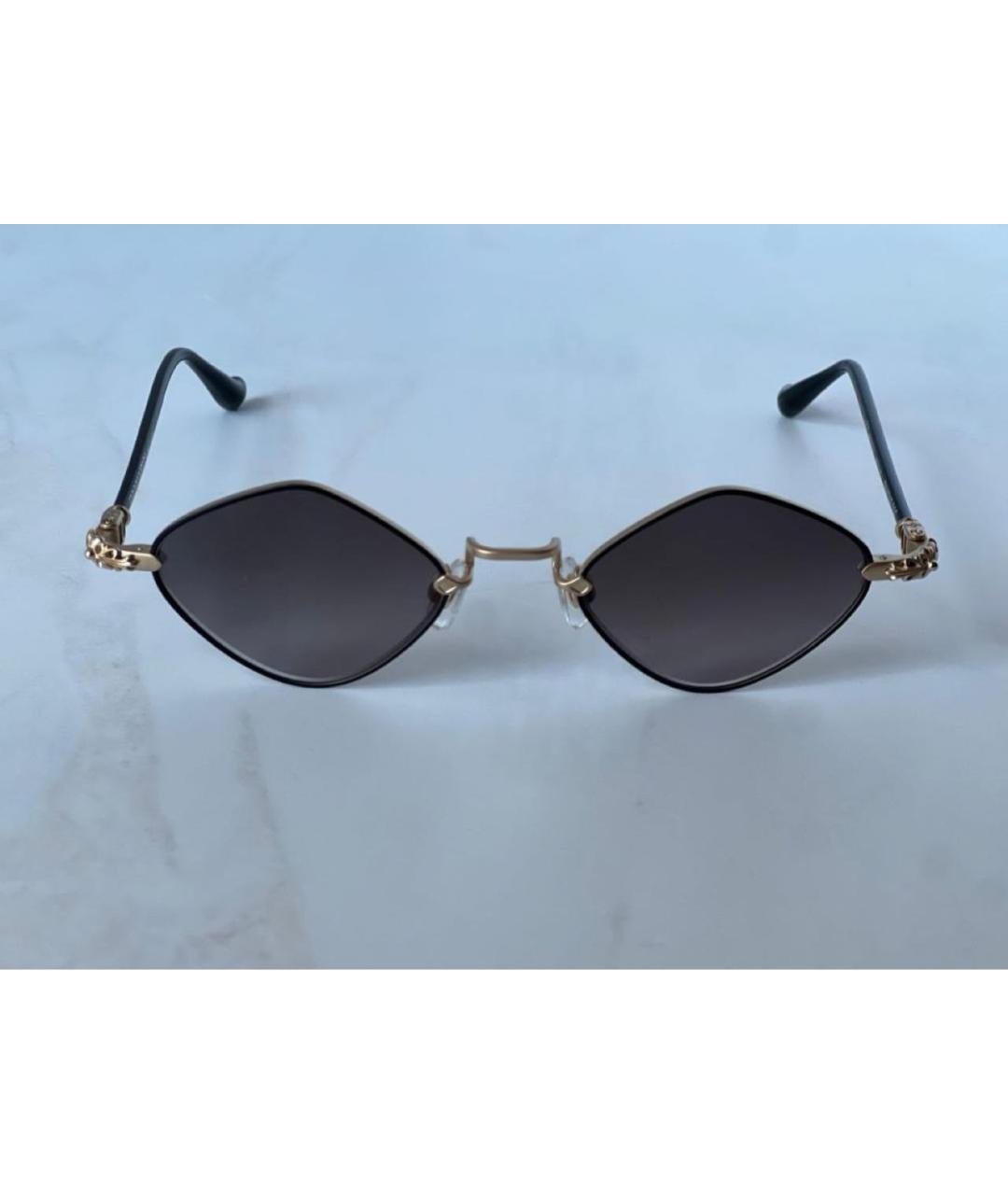 CHROME HEARTS Черные металлические солнцезащитные очки, фото 3