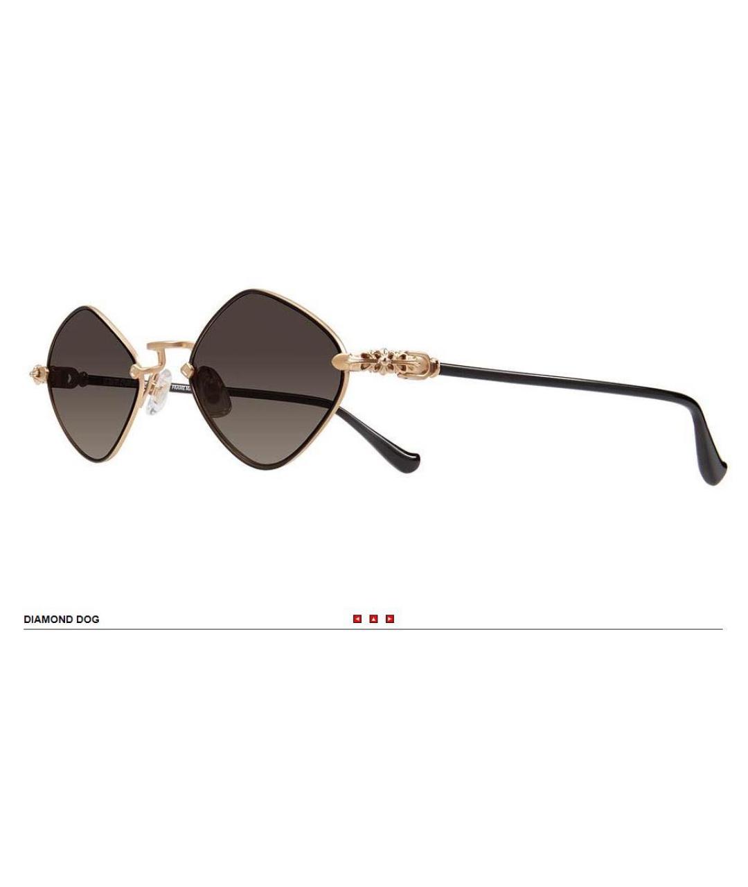 CHROME HEARTS Черные металлические солнцезащитные очки, фото 5