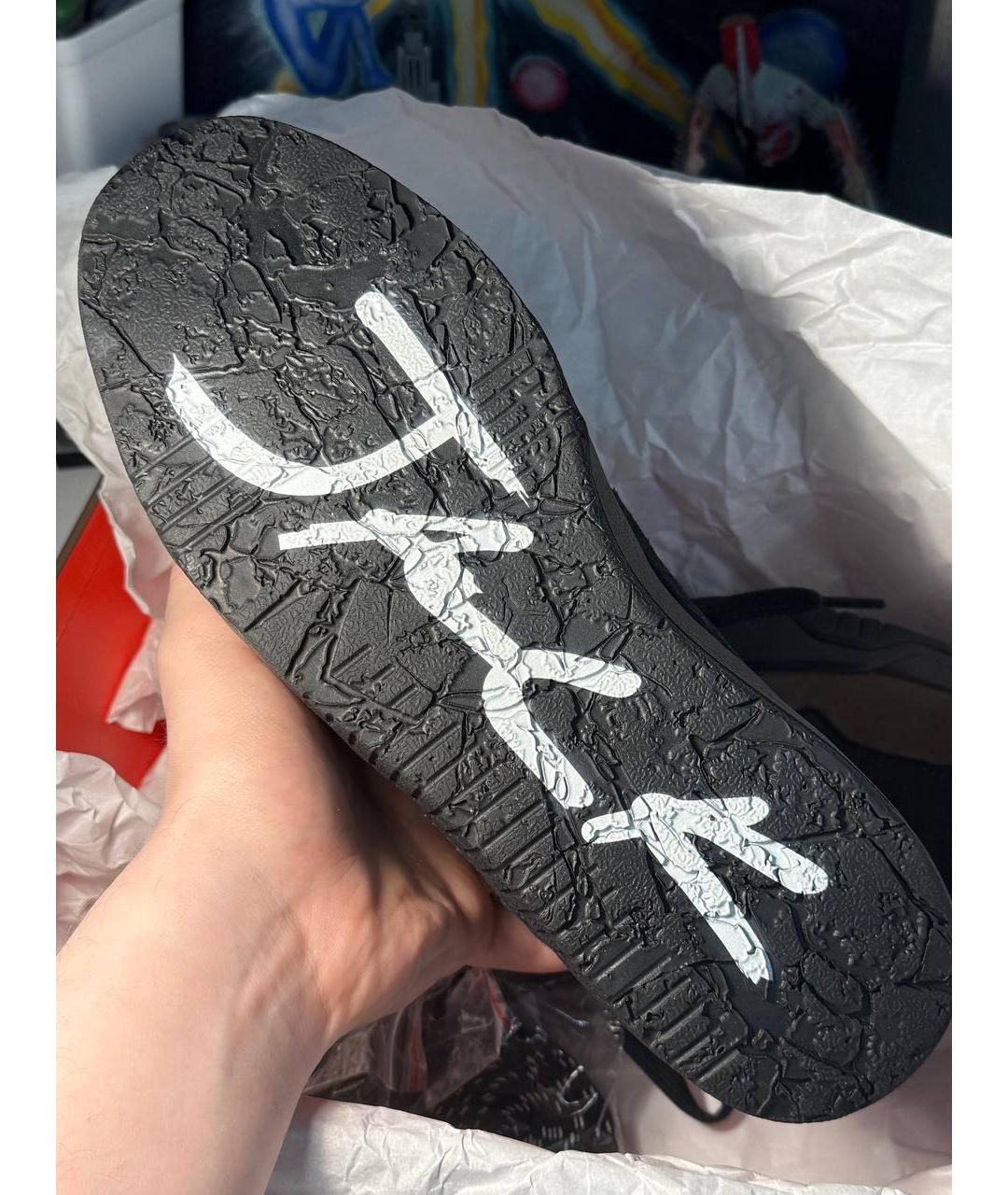 NIKE Коричневые замшевые высокие кроссовки / кеды, фото 5