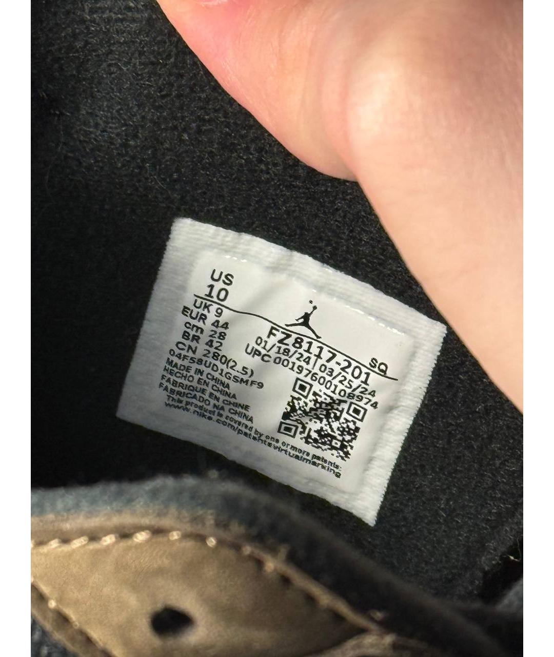 NIKE Коричневые замшевые высокие кроссовки / кеды, фото 6