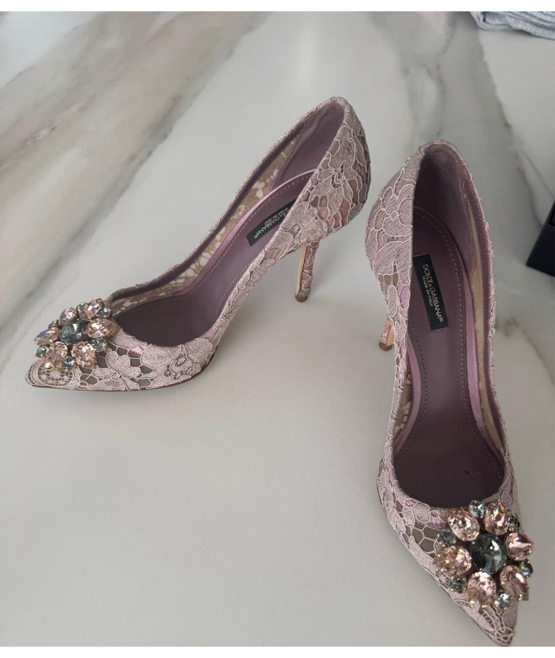 DOLCE&GABBANA Фиолетовые текстильные туфли, фото 2