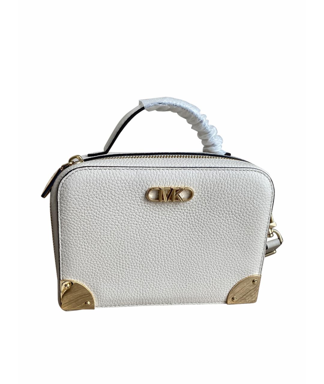 MICHAEL KORS Белая кожаная сумка с короткими ручками, фото 1