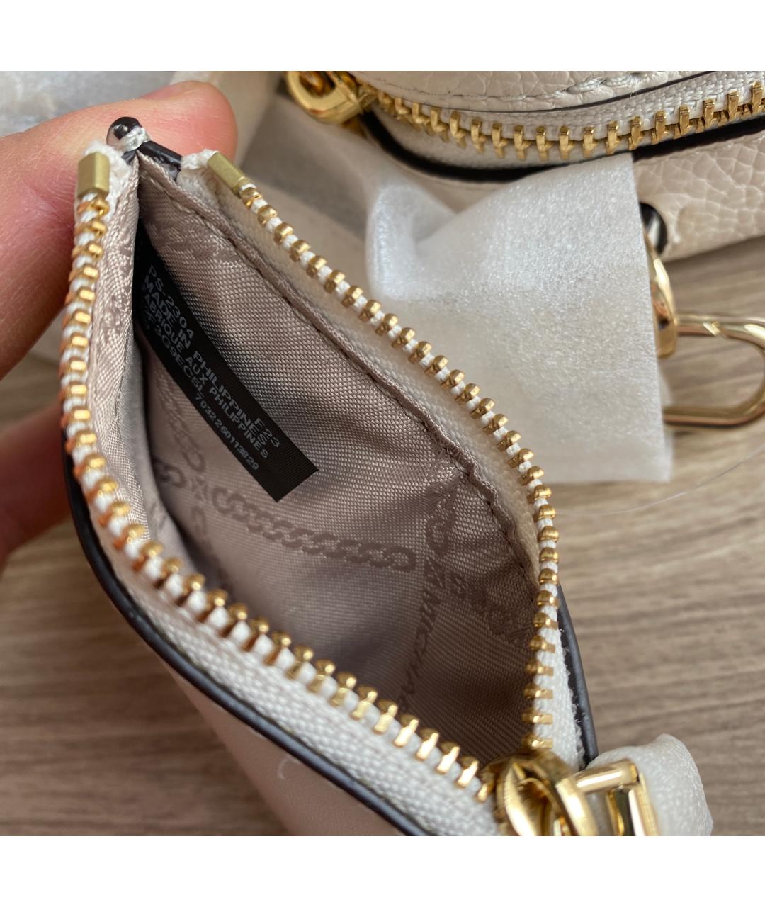 MICHAEL KORS Белая кожаная сумка с короткими ручками, фото 8