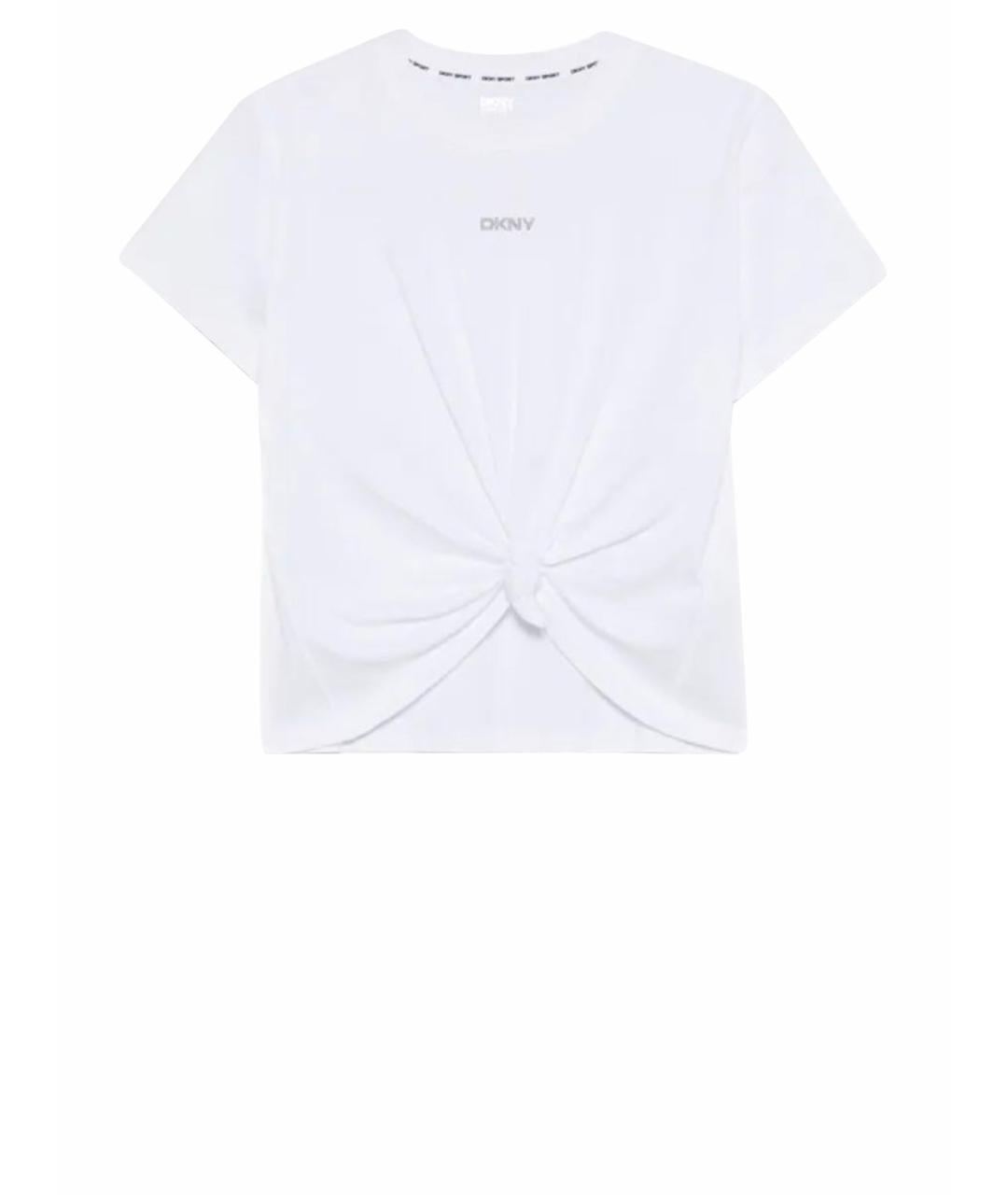 DKNY Белая хлопковая футболка, фото 1