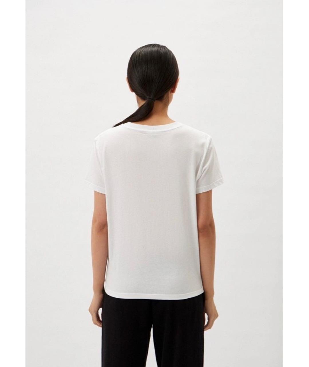 DKNY Белая хлопковая футболка, фото 4