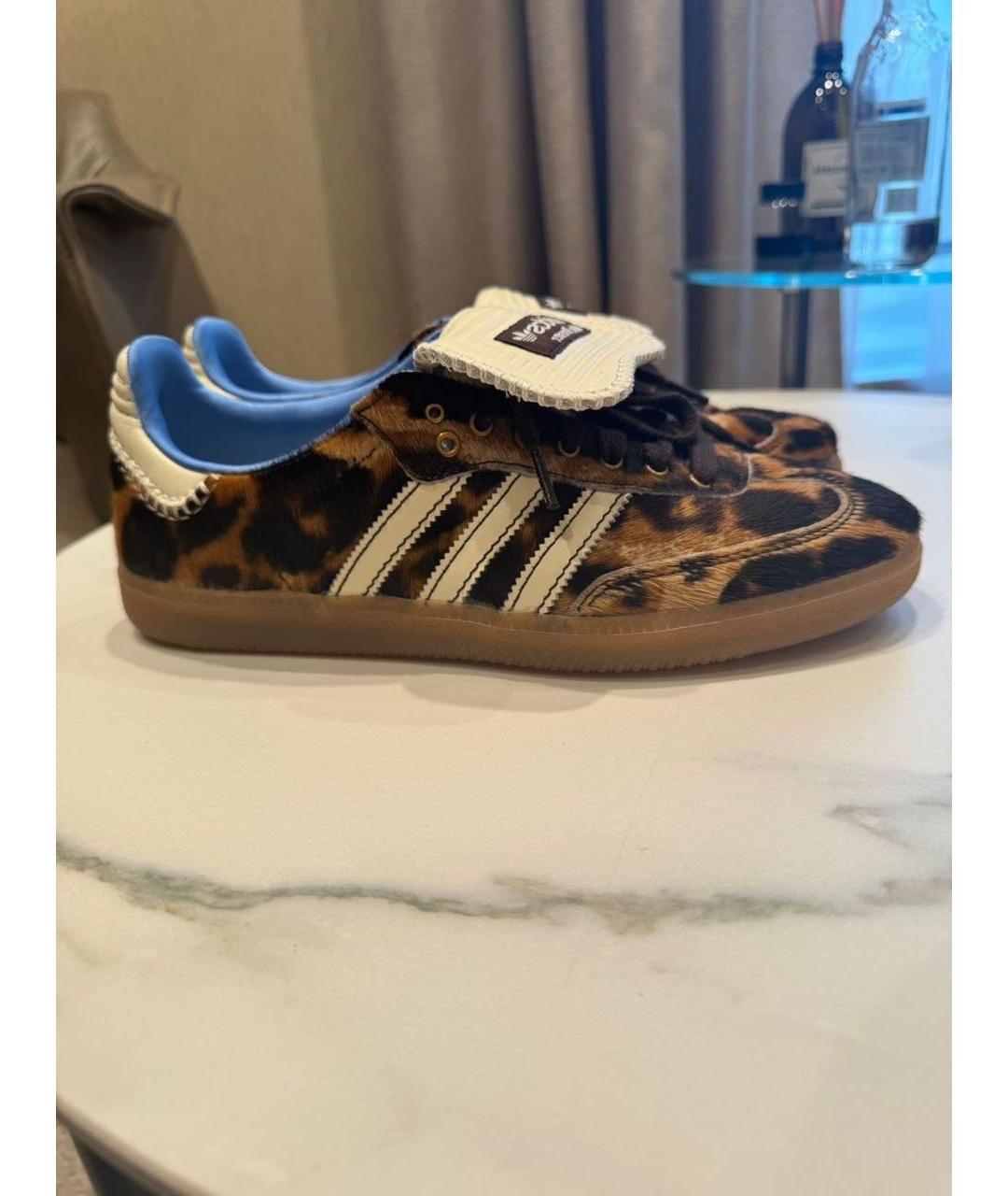 ADIDAS Коричневые кожаные кеды, фото 10