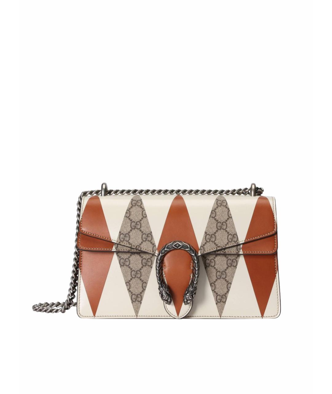 GUCCI Коричневая кожаная сумка через плечо, фото 1