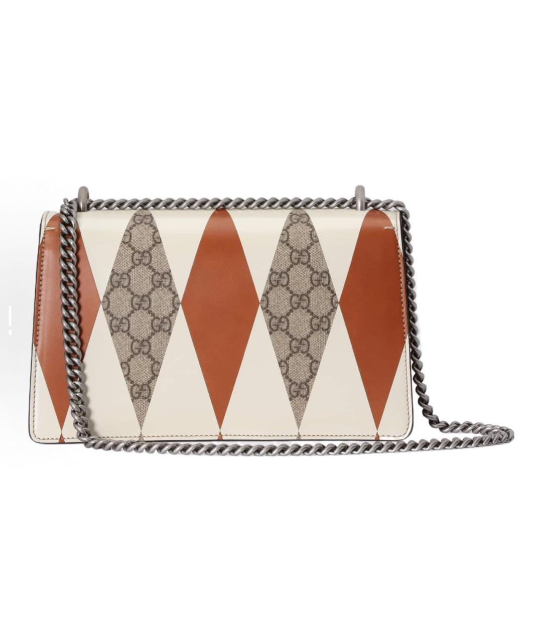 GUCCI Коричневая кожаная сумка через плечо, фото 3