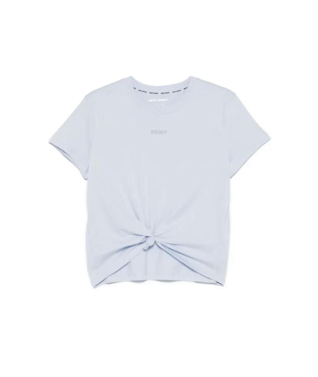 DKNY Голубая хлопковая футболка, фото 1