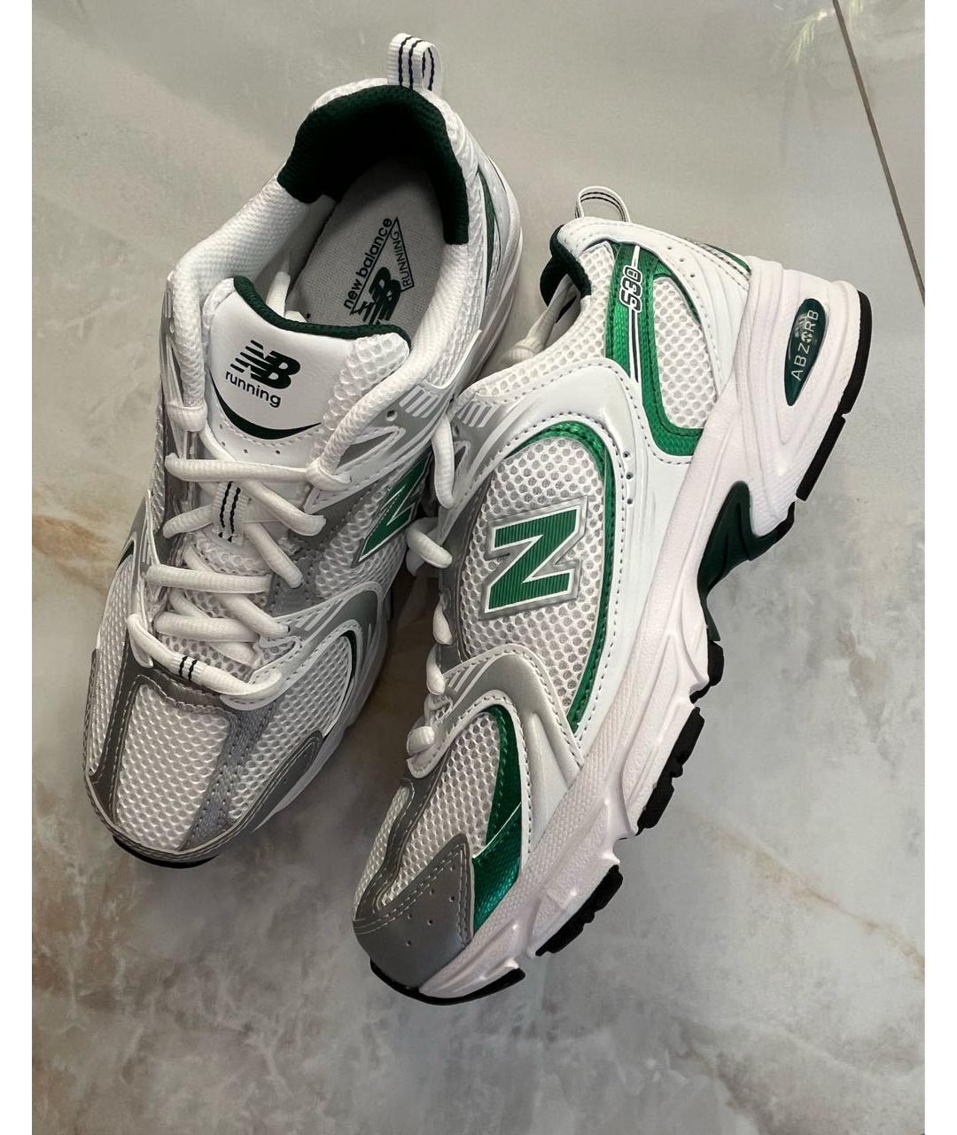 NEW BALANCE Белые кожаные кроссовки, фото 6