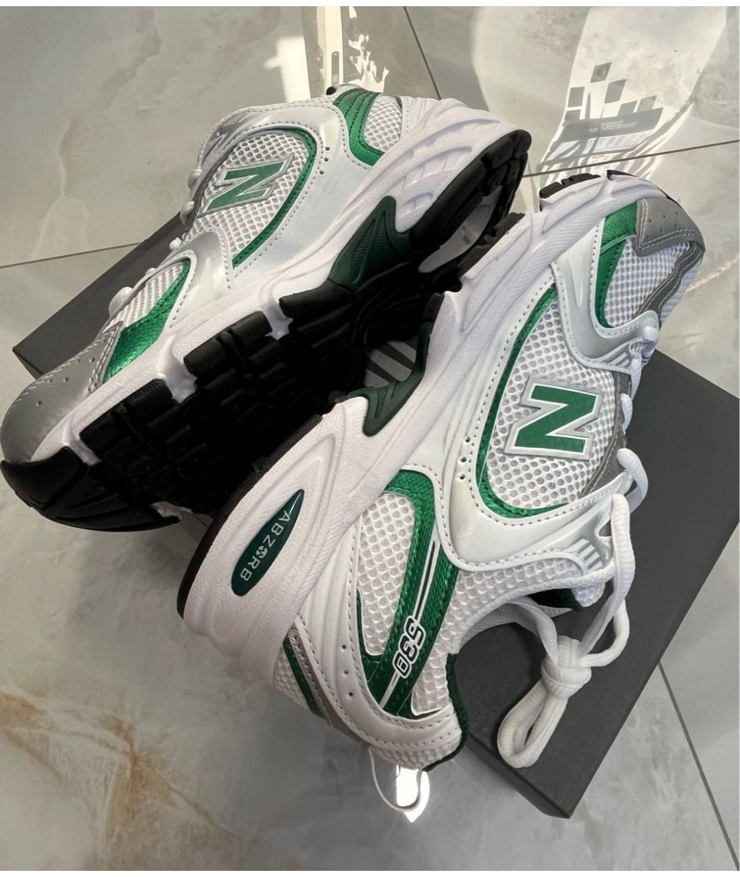NEW BALANCE Белые кожаные кроссовки, фото 7