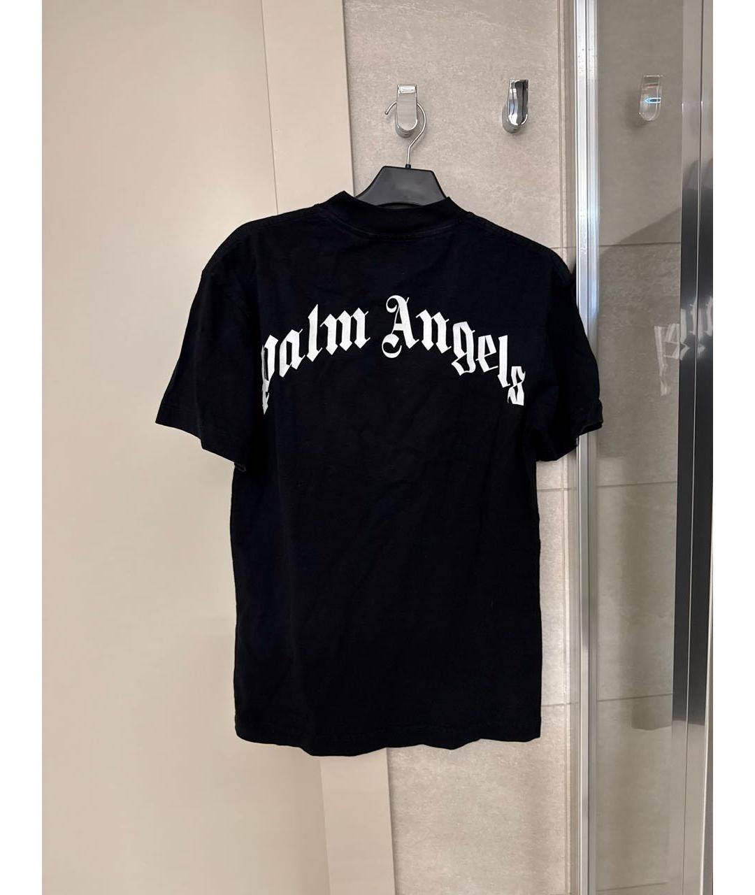 PALM ANGELS Черная хлопковая майка, фото 2