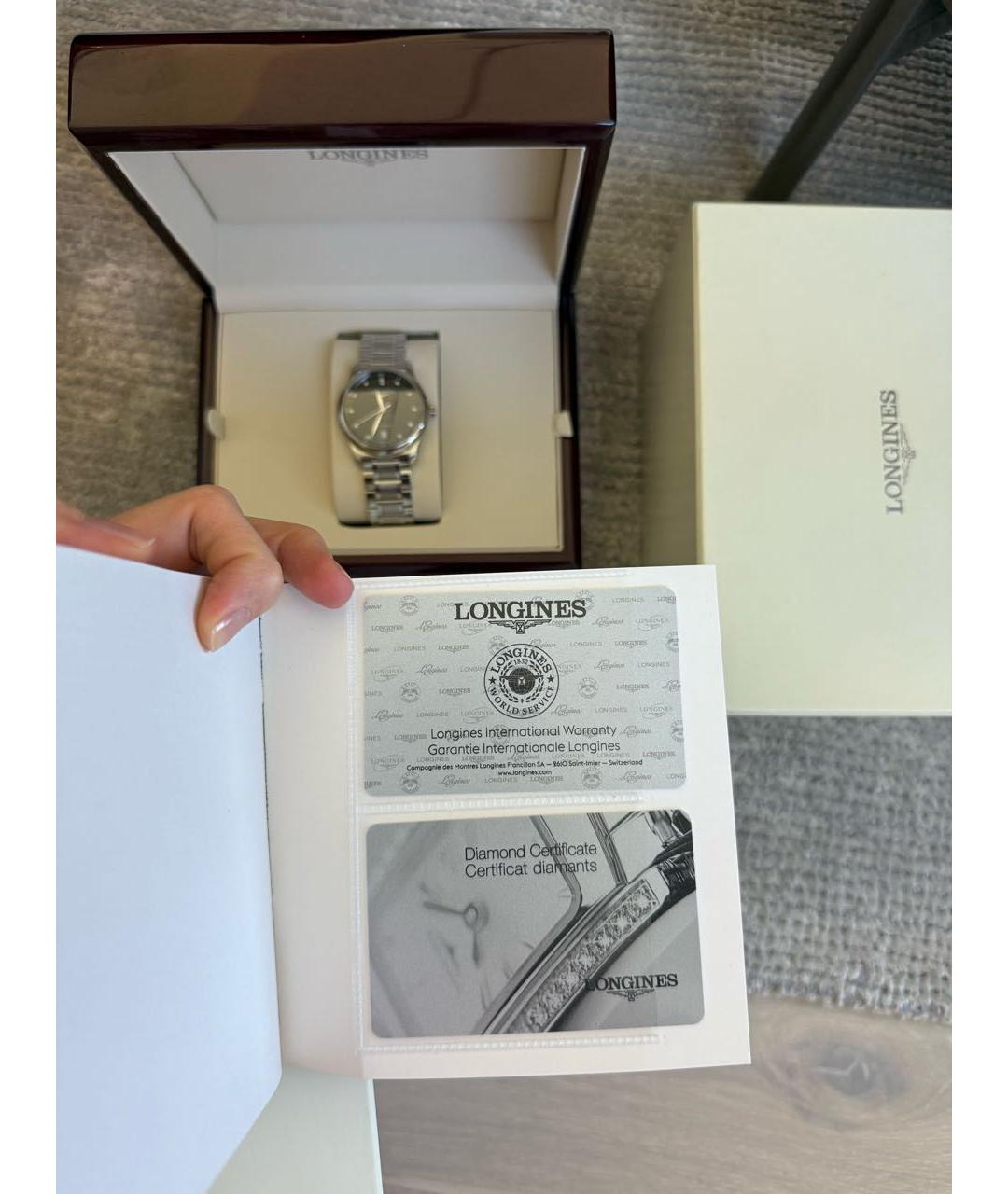 LONGINES Серые часы, фото 5