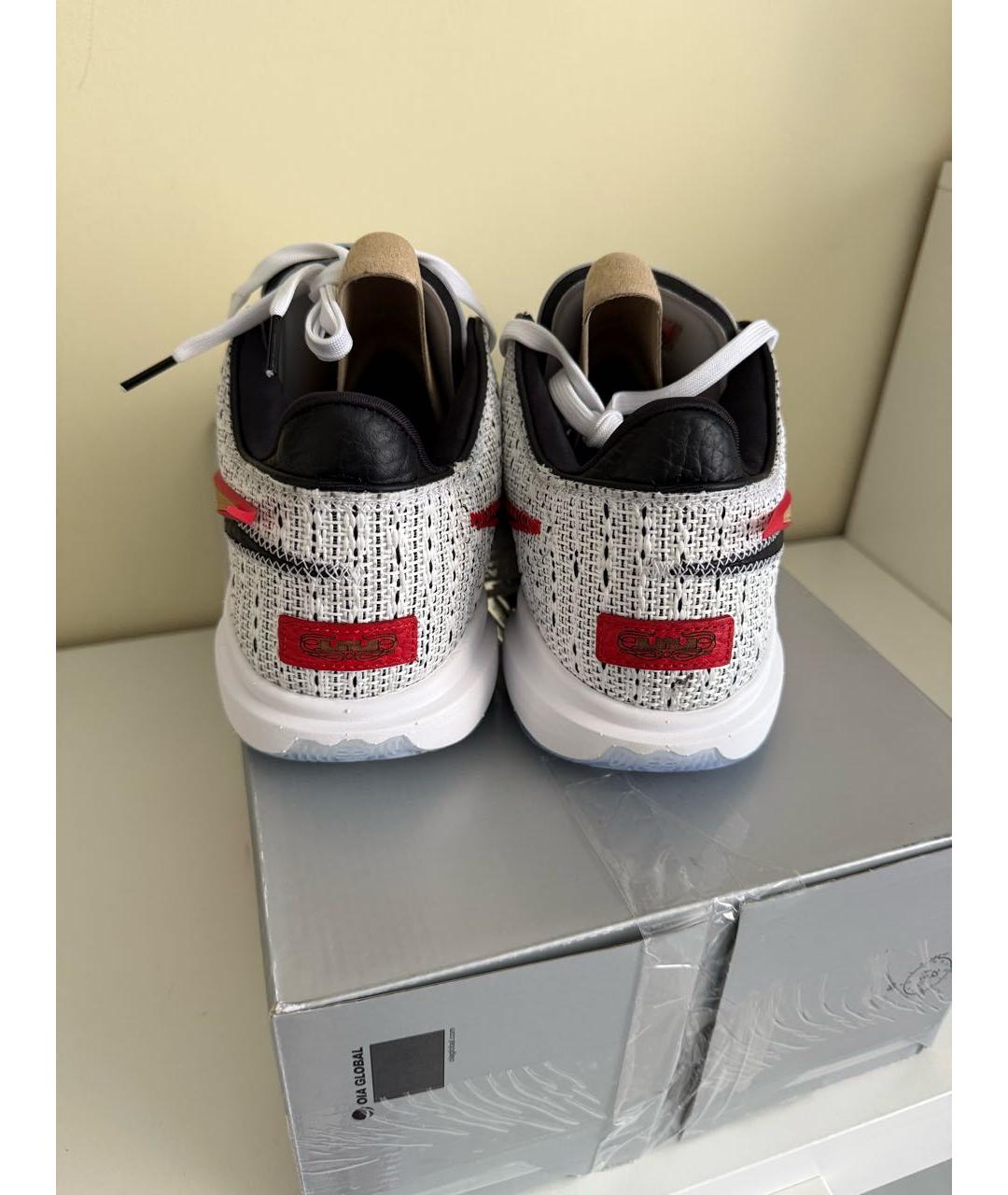 NIKE Белые текстильные низкие кроссовки / кеды, фото 3