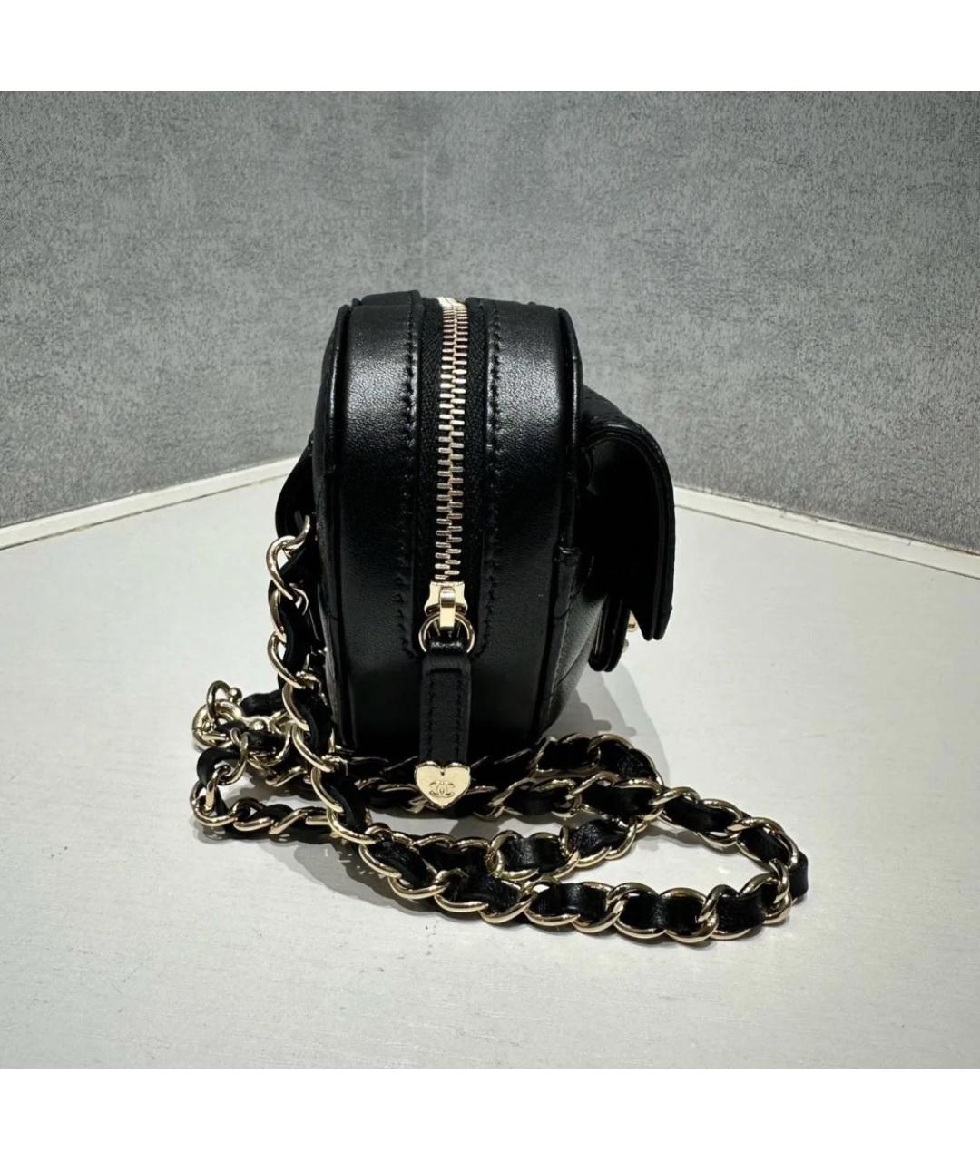 CHANEL Черная кожаная сумка через плечо, фото 4