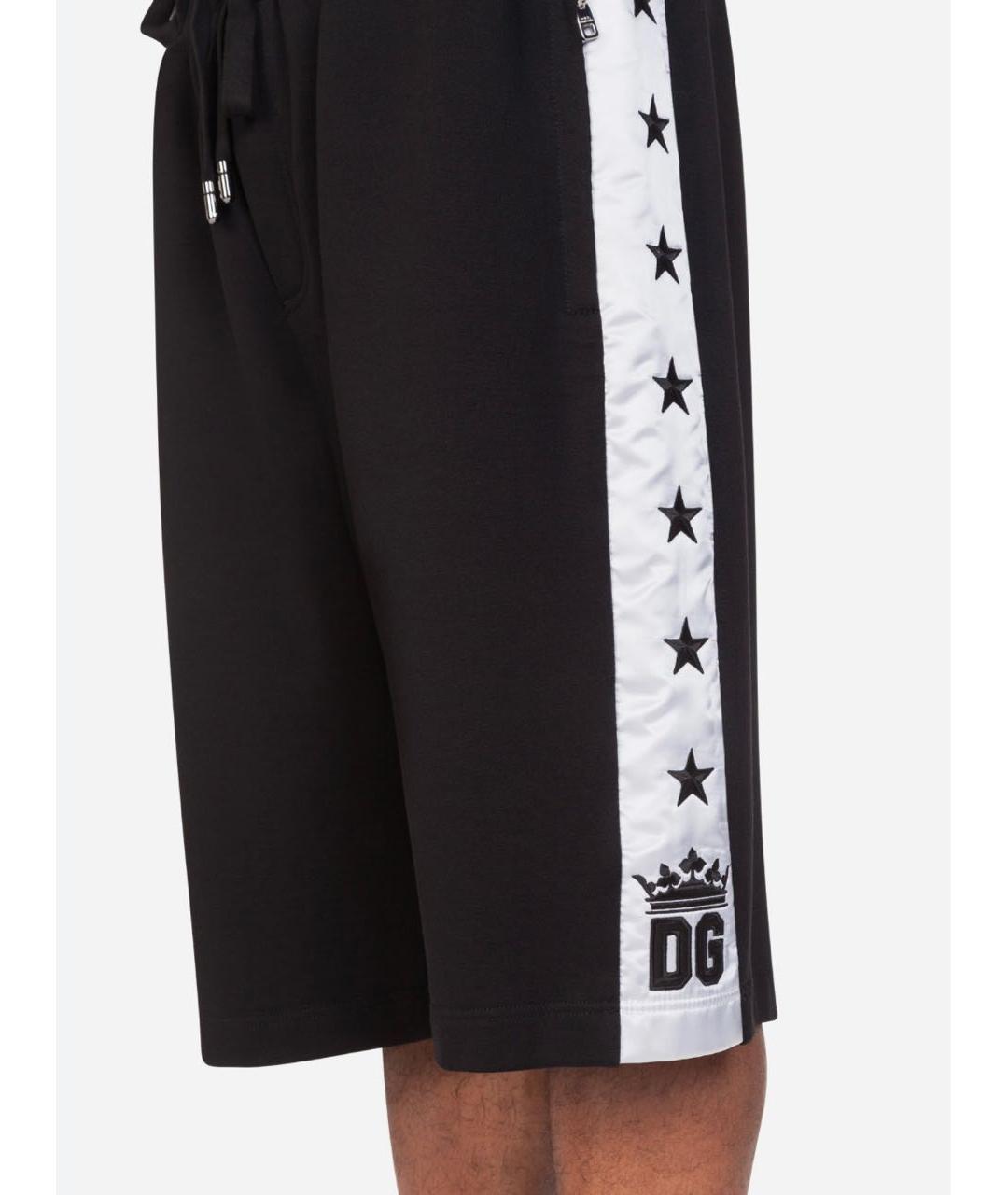 DOLCE&GABBANA Черные хлопко-эластановые шорты, фото 7