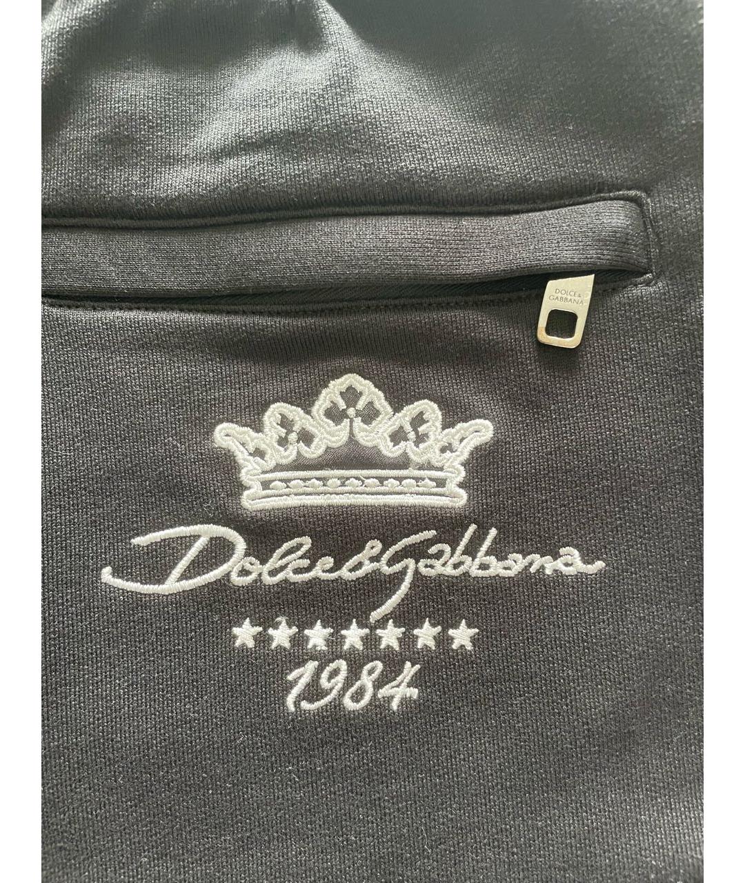 DOLCE&GABBANA Черные хлопко-эластановые шорты, фото 3